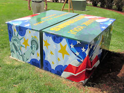 Wrapping of the Storage Boxes at Veterans Park, August 15, 2025