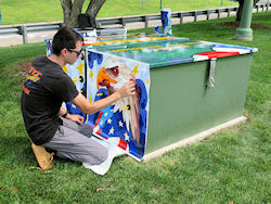 Wrapping of the Storage Boxes at Veterans Park, August 15, 2025