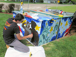Wrapping of the Storage Boxes at Veterans Park, August 15, 2025