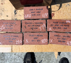 "Veterans Park received 90 new pavers today. They have been on order for a year and professionally installed today 8-24. Recognition will be Thursday, September 7 at 6:30 pm during the POW/MIA parade. " 