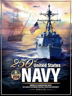 &ldquo;The United States Navy celebrates its 251st Birthday on Tuesday, October 13. Since 1775 the U.S. Navy has fought to protect the sea lanes of America and be the force forward in our nations&rsquo; defense. Remember the gallant service and sacrifice of American Sailors as they patrol the waves and air and Poseidon&rsquo;s depths.&rdquo;